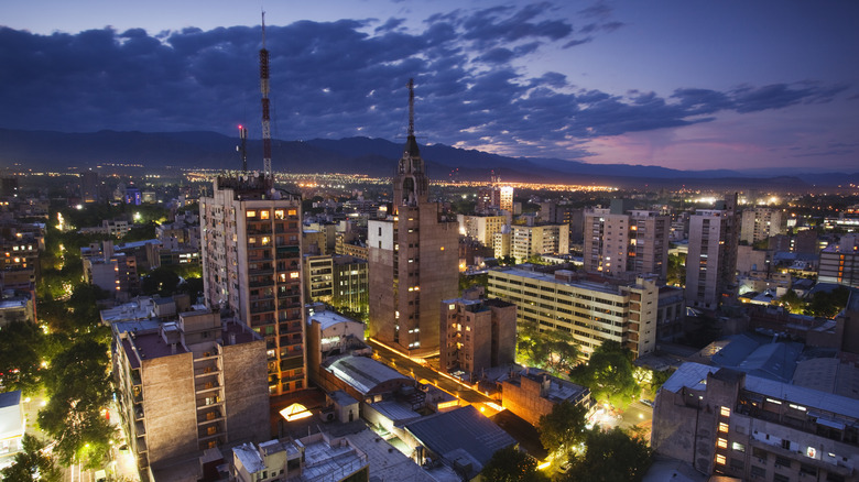 Mendoza, Argentina at night