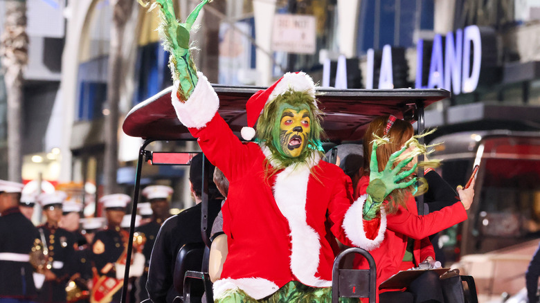 The Grinch at the Hollywood Christmas Parade.