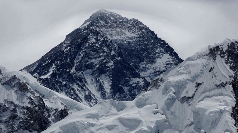 The peak of Mount Everest