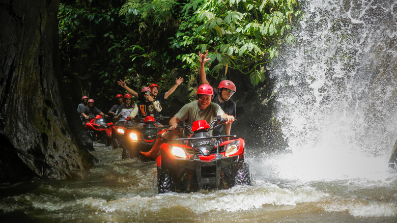 People riding ATVs in Ubud