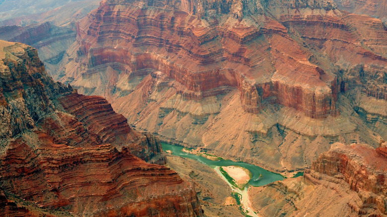 A view of the Grand Canyon from above