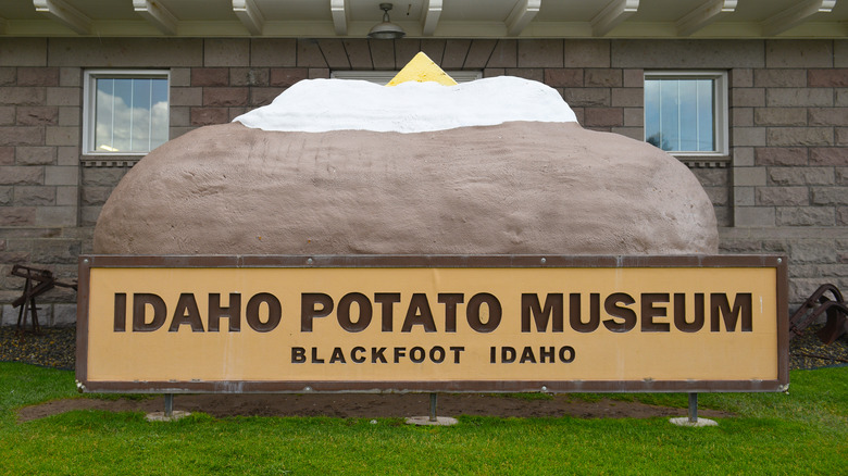 Potato outside Idaho Potato Museum in Blackfoot, Idaho