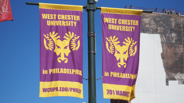 West Chester University flags