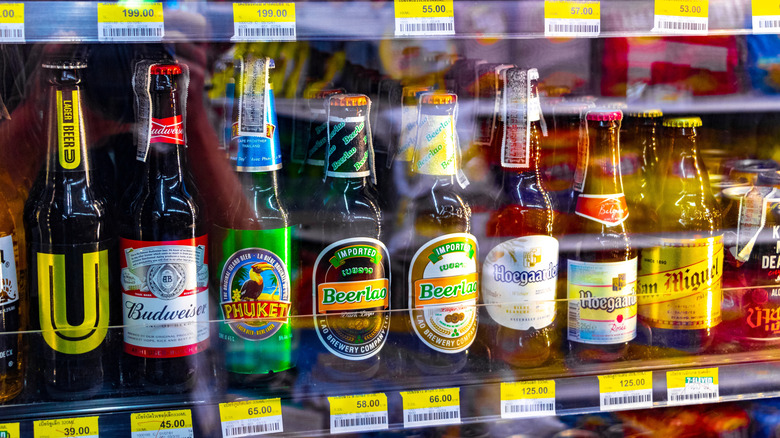 Bottled beer at a store in Southeast Asia