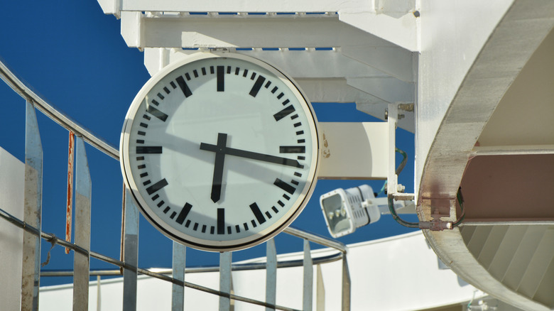 Cruise ship clock