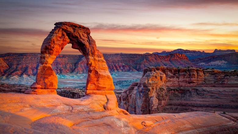 Rock formations at Arches National Park in Utah