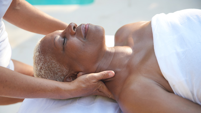 Woman getting a massage