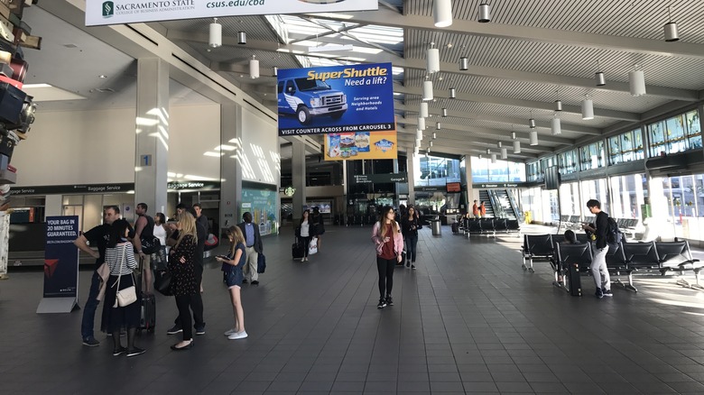 Baggage claim area in Sacramento International Airport