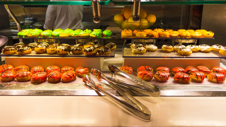 The buffet on board a luxury cruise ship.