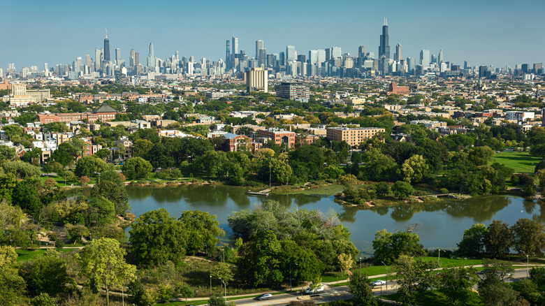 Aerial shot of Humboldt (Alexander Von) Park