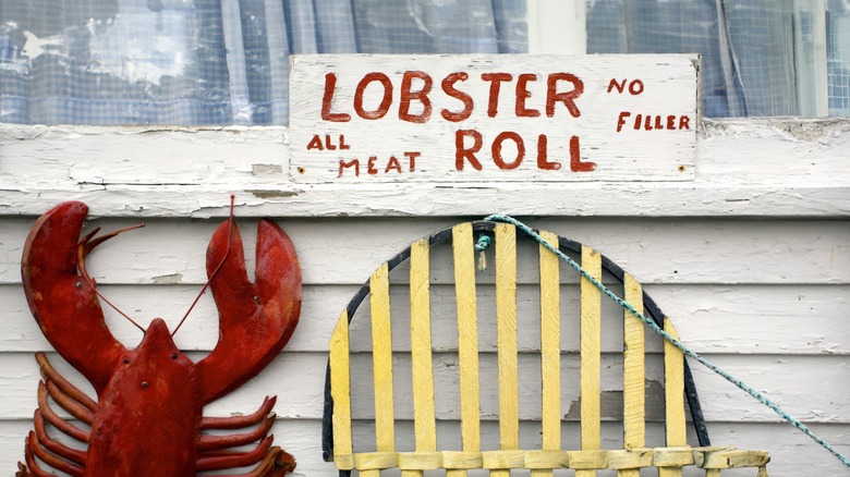 Cape Cod lobster roll sign