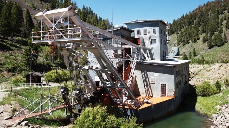 The Yankee Fork Gold Dredge, near the ghost town of Custer