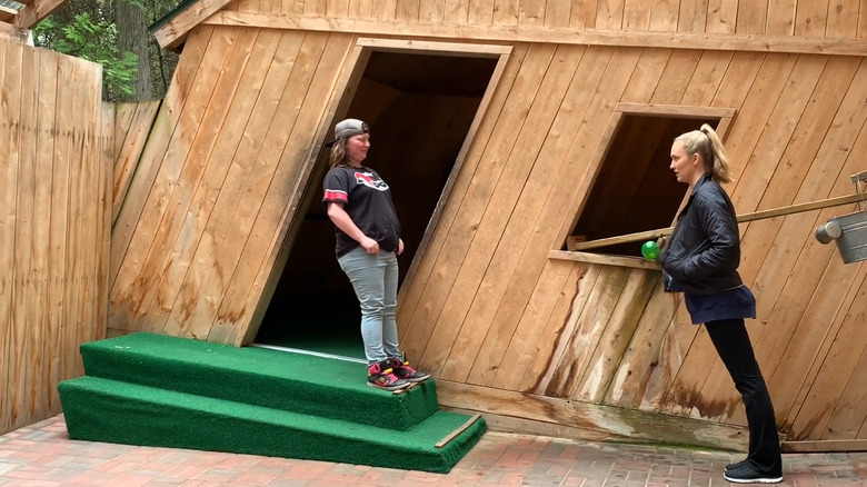 People experiencing The Mystery Spot in Michigan