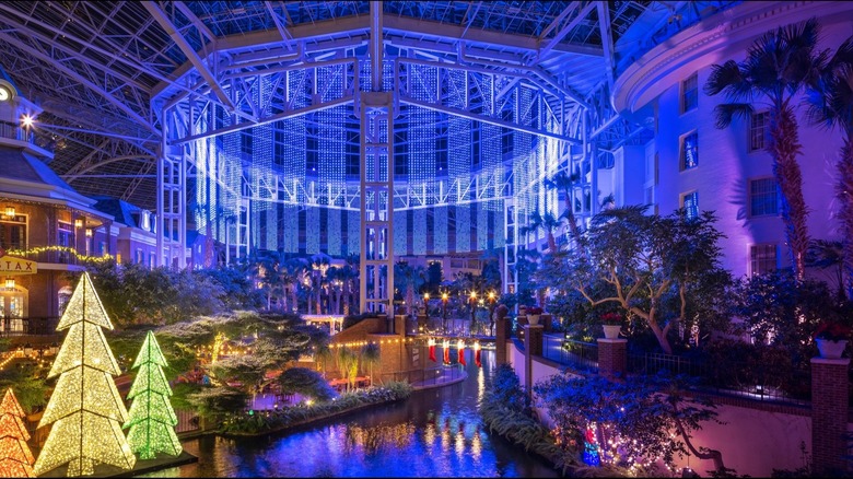 The Delta River inside the Opryland Resort during Christmas