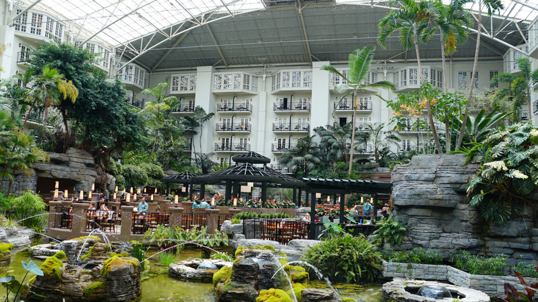 The gardens and pools of the Gaylord Opryland Resort in Nashville