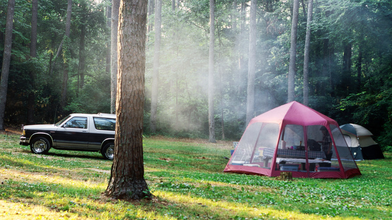 Tent camping in Alabama