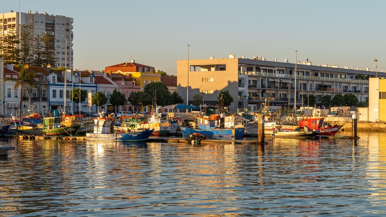 A view of the city of Setúbal, near Lisbon, Portugal