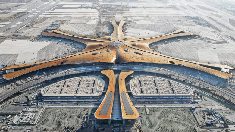 Aerial view Beijing-Daxing Airport