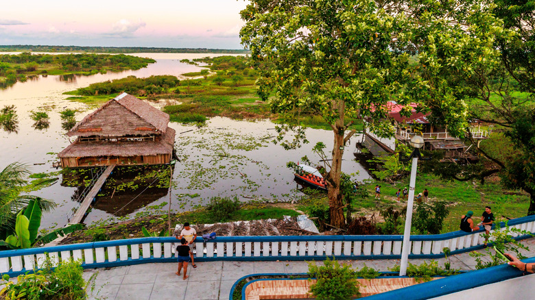 The banks of the Amazon river in Iquitos, Peru