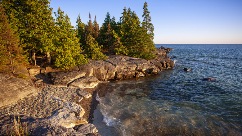 Rocky shoreline of Manitoulin Island, Ontario