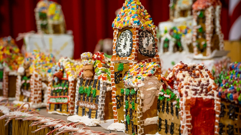 Ginger Bread Lane clocktower and buildings