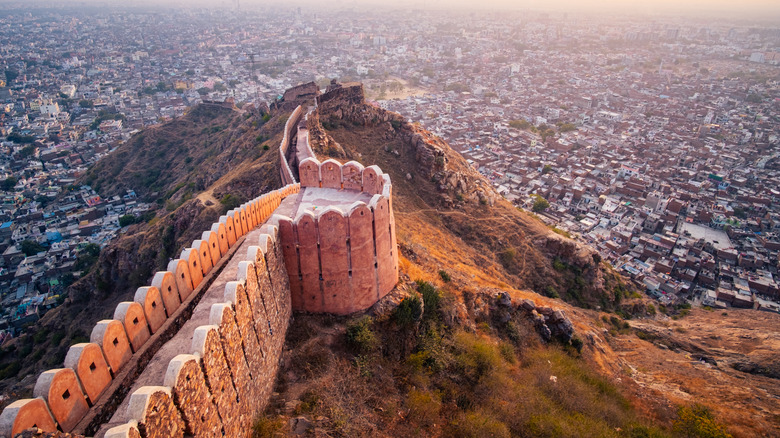 Cityscape of Jaipur, India, at sunset