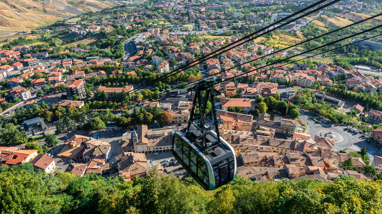 Monte Titano cable car to San Marino