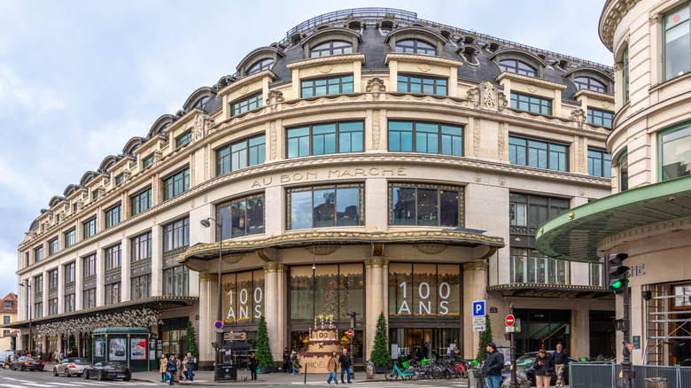 The exterior of Le Bon Marché in Paris, France