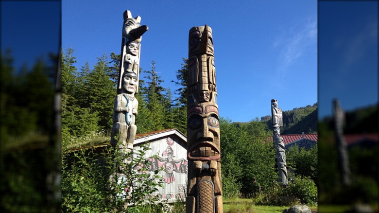 Totem poles in Ketchikan, Alaska