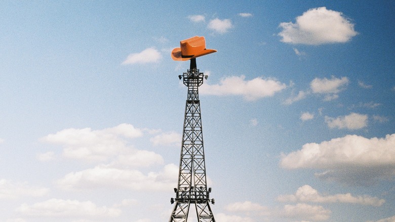 Eiffel Tower with cowboy hat