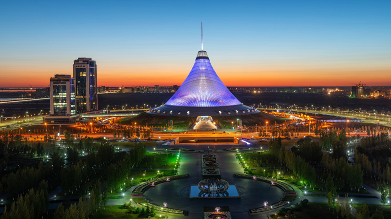 Khan Shatyr, a tent-shaped shopping and entertainment centre in Astana