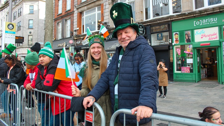 Parade attendees in Dublin, Ireland 