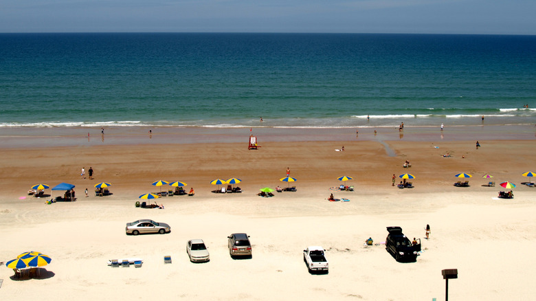 Cars on the beach at Daytona