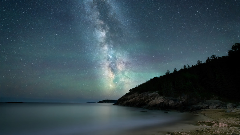 A star-filled sky in Acadia