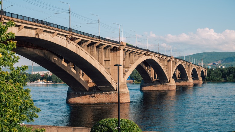 Bridge over Yenisei River