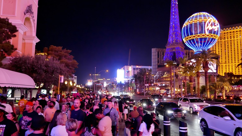 A crowd in Las Vegas, Nevada