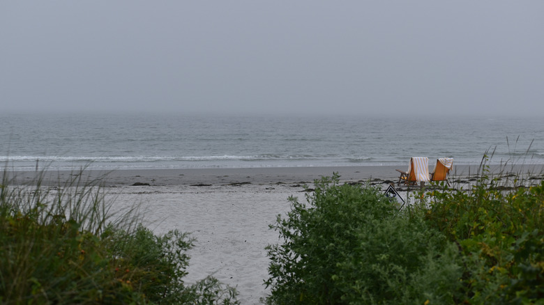 Foggy day at Goose Rocks Beach