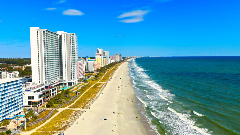 High-rise buildings along Myrtle Beach