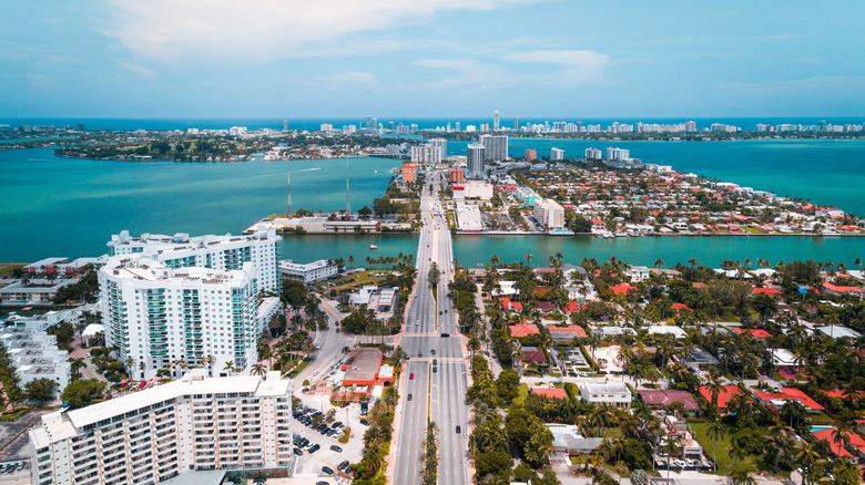 Aerial view of Miami Beach