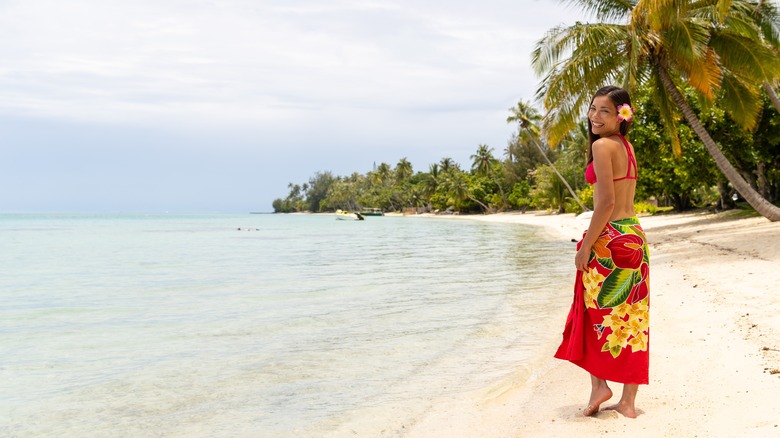 Woman wearing a sarong