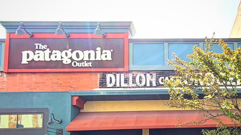 The Patagonia outlet storefront in Dillon Montana