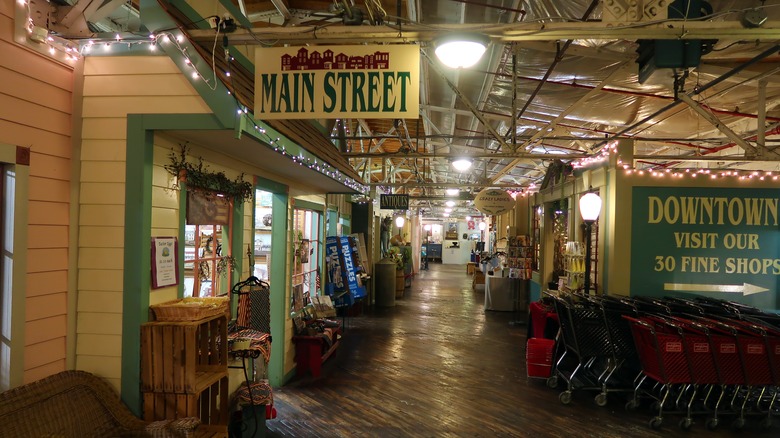 A row of shops in the Street of Shops in Lewisburg, Pennsylvania