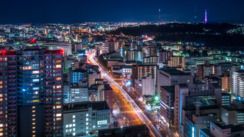 The sky above Sendai, Japan