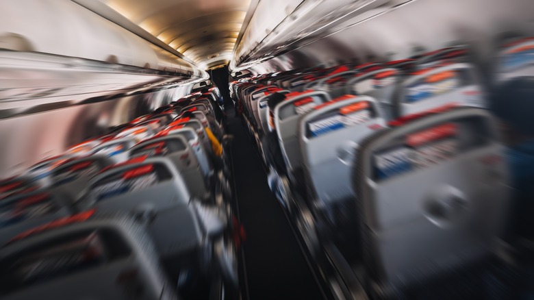 Turbulent aeroplane interior