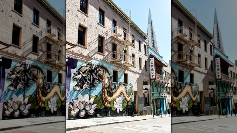 dragon mural in San Francisco