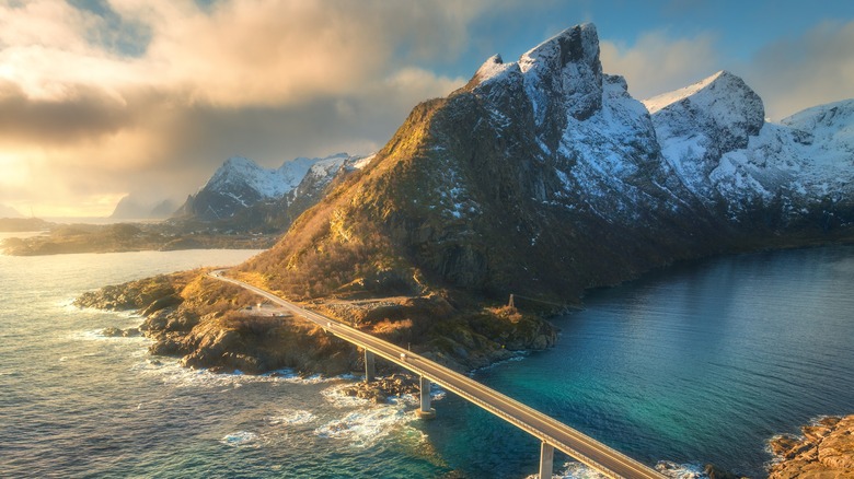 an island bridge in Norway