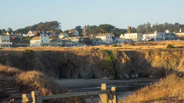 A shot of the town of Mendocino