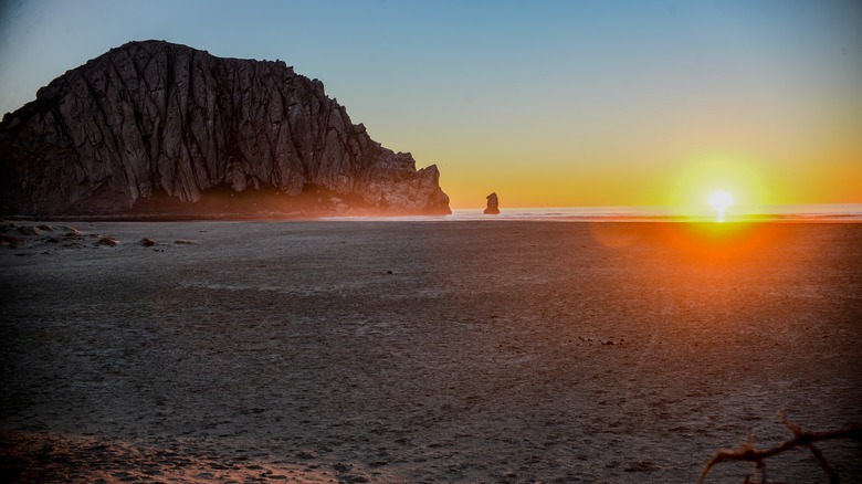 Sunset next to Morro Rock