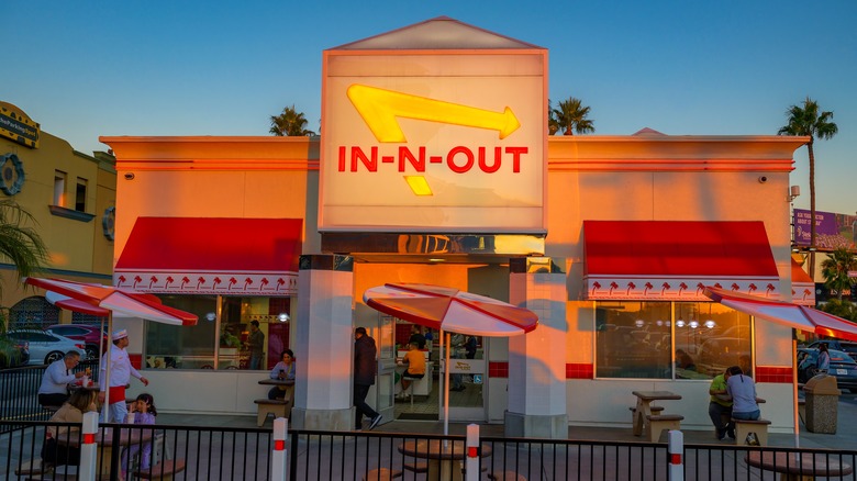 In-N-Out Burger at sunset