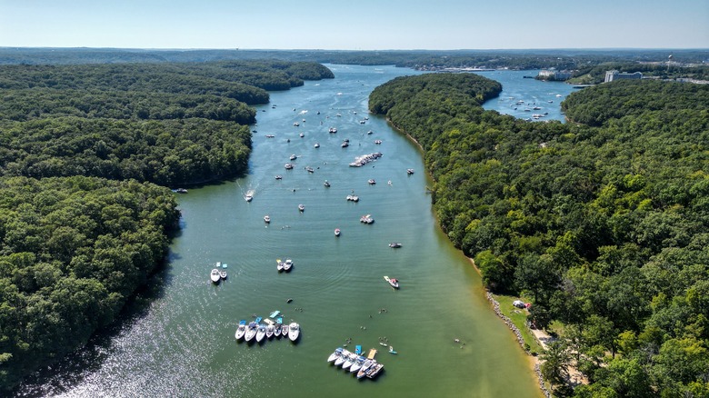 Boats on the Lake of the Ozarks